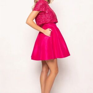Ivy City Alexia Dress in Fuchsia- Size large